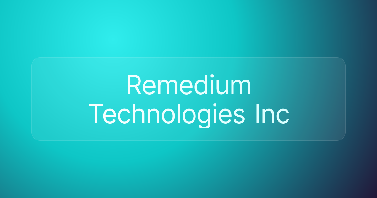 Remedium Technologies Inc