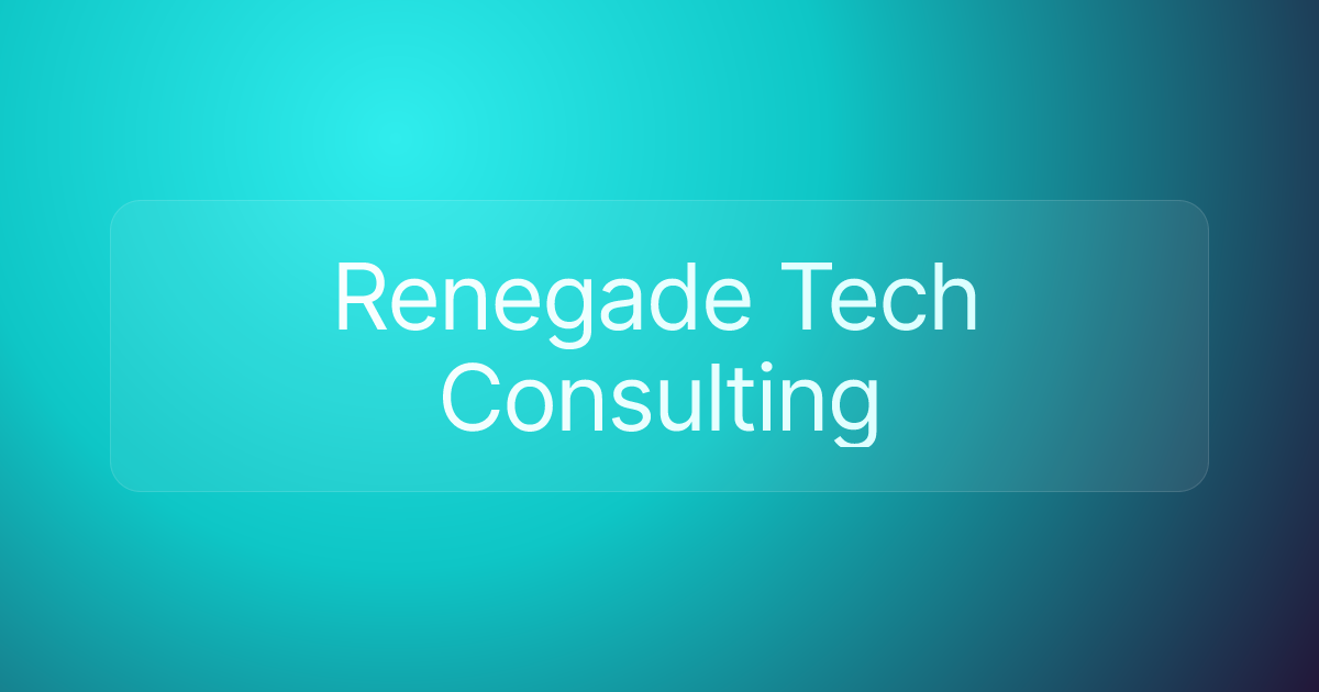 Renegade Tech Consulting