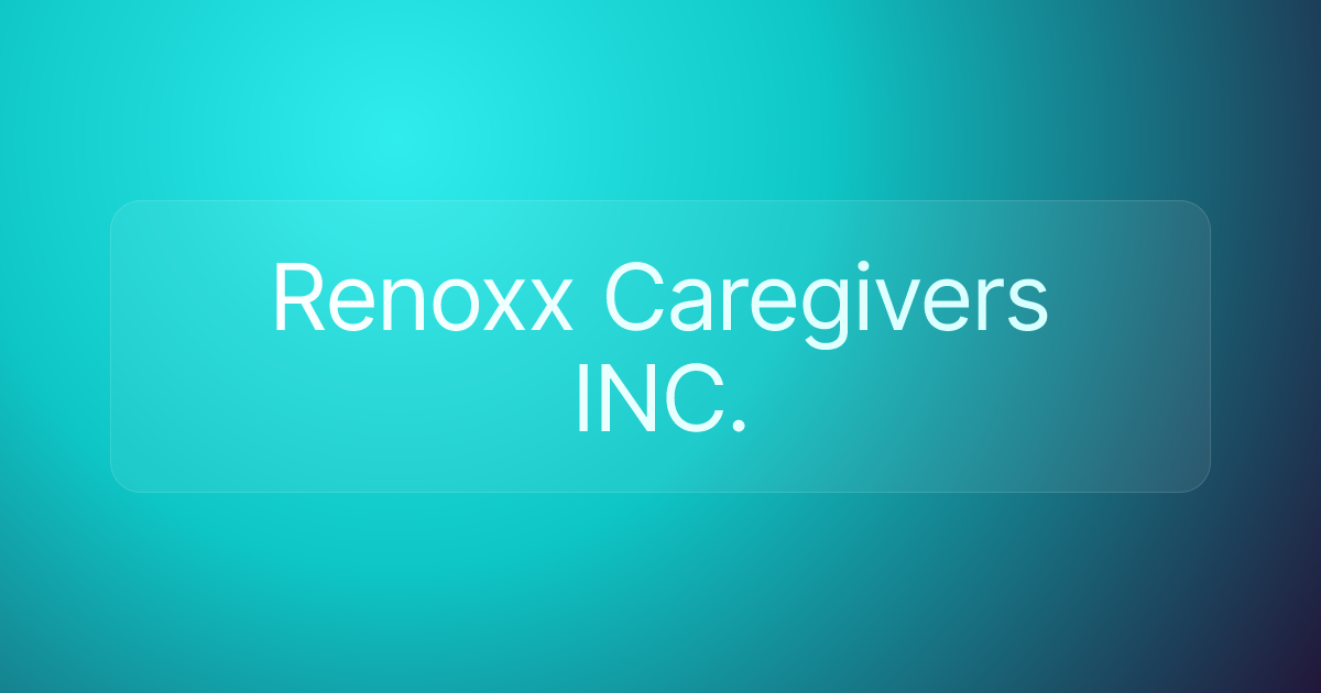 Renoxx Caregivers INC.