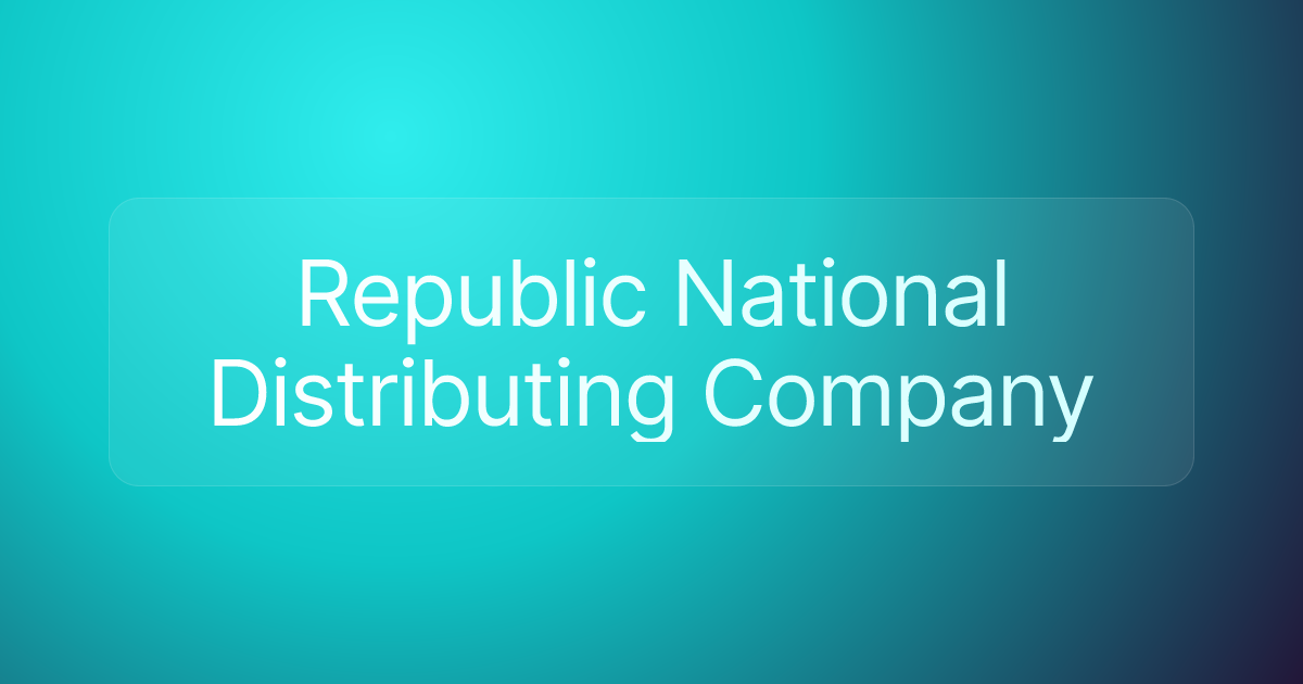 Republic National Distributing Company