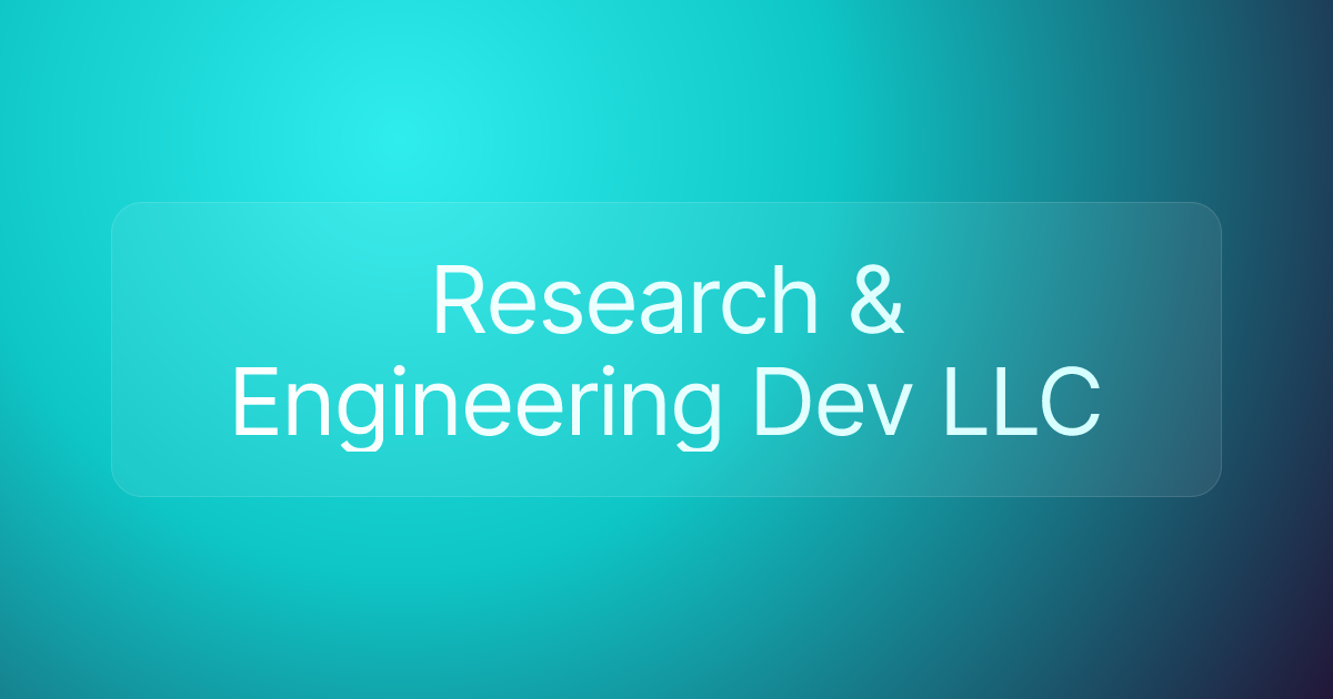 Research & Engineering Dev LLC