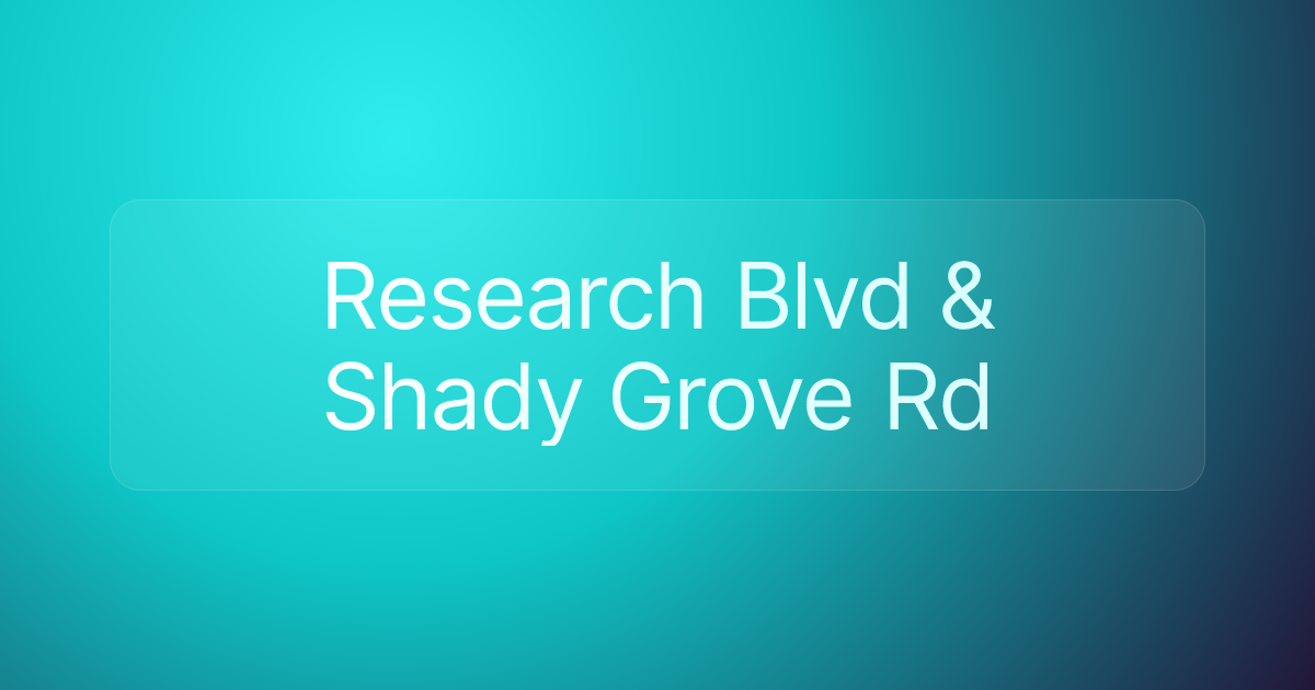 Research Blvd & Shady Grove Rd