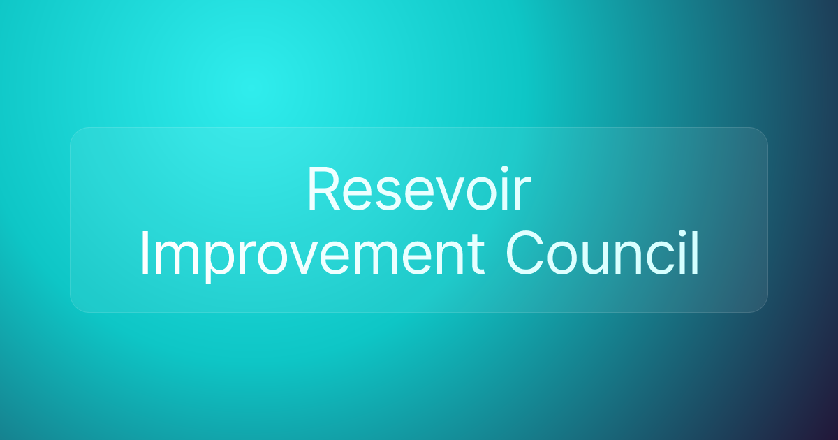 Resevoir Improvement Council