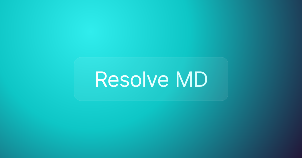 Resolve MD