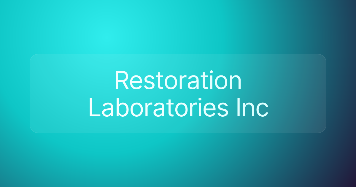 Restoration Laboratories Inc