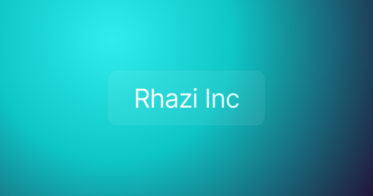 Rhazi Inc