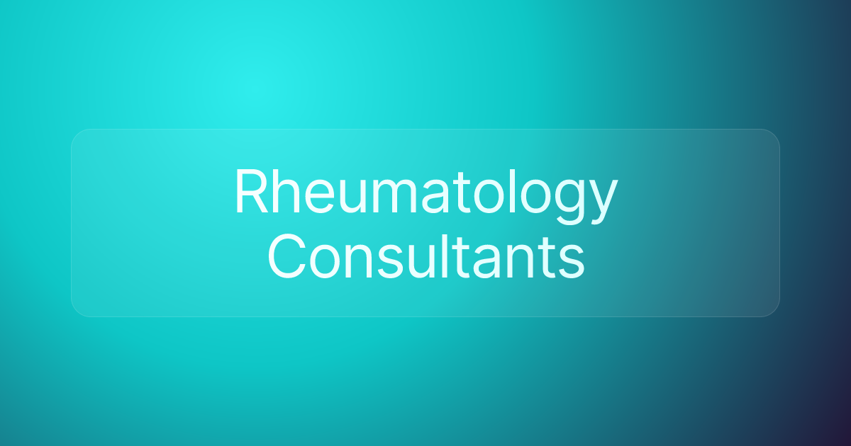 Rheumatology Consultants