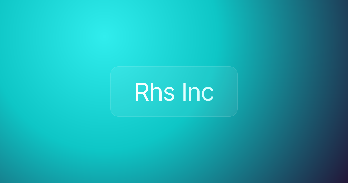 Rhs Inc