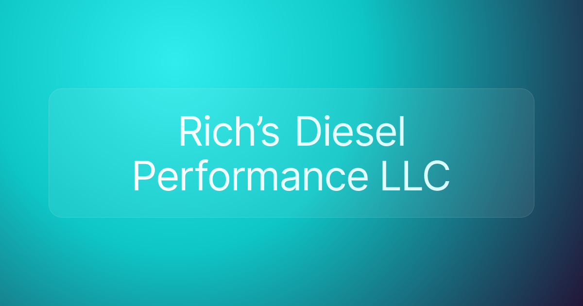 Rich’s Diesel Performance LLC