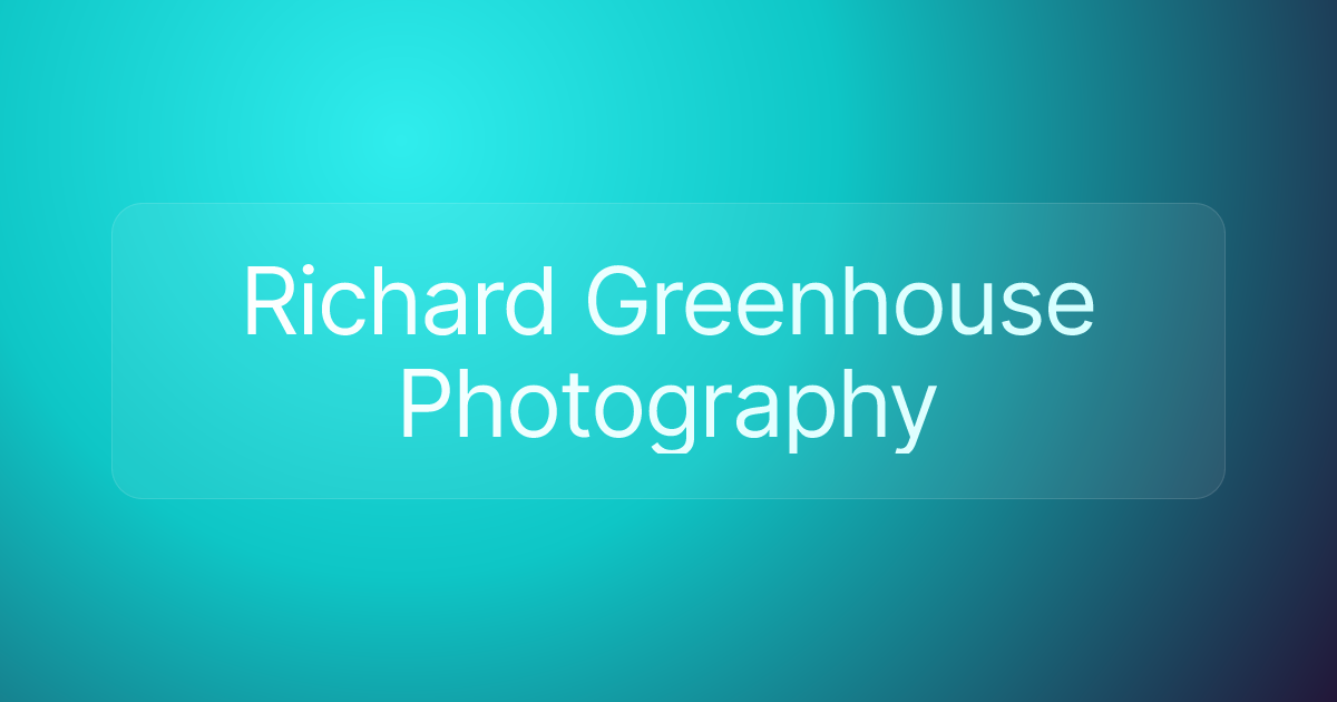Richard Greenhouse Photography