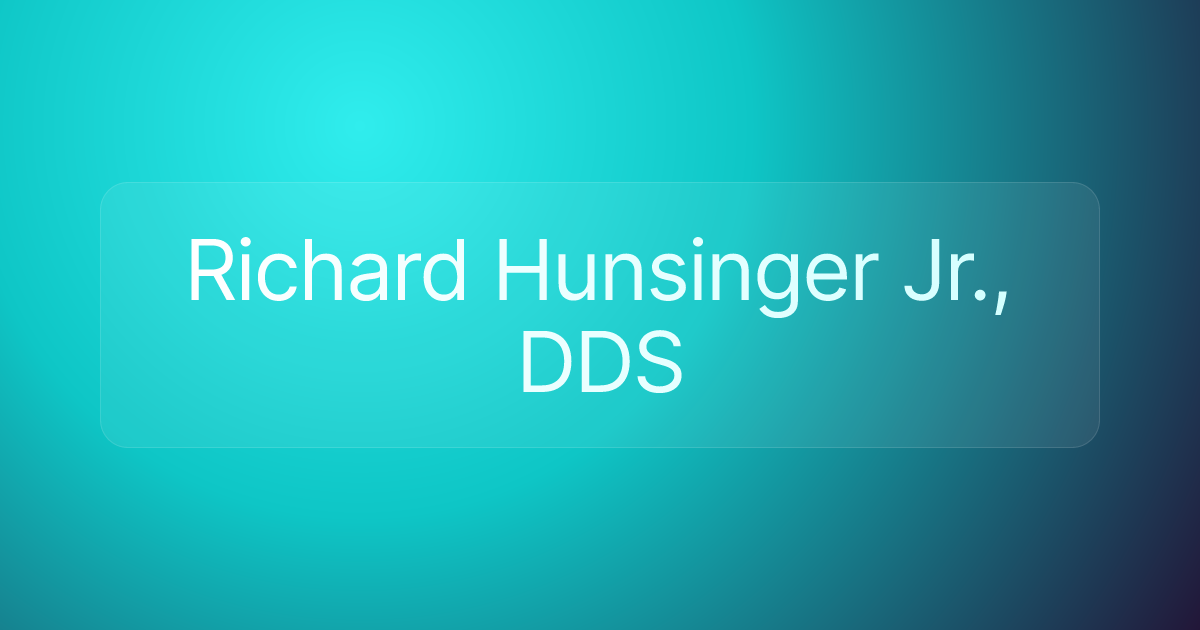 Richard Hunsinger Jr., DDS