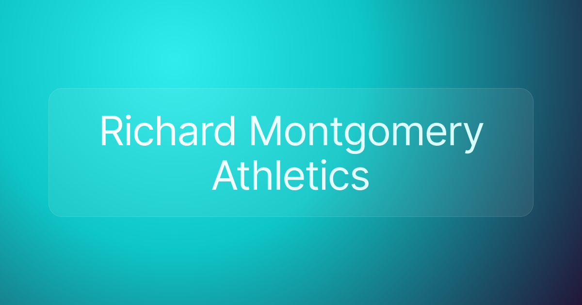 Richard Montgomery Athletics