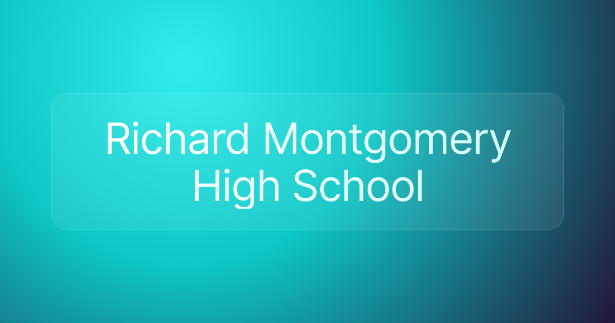 Richard Montgomery High School