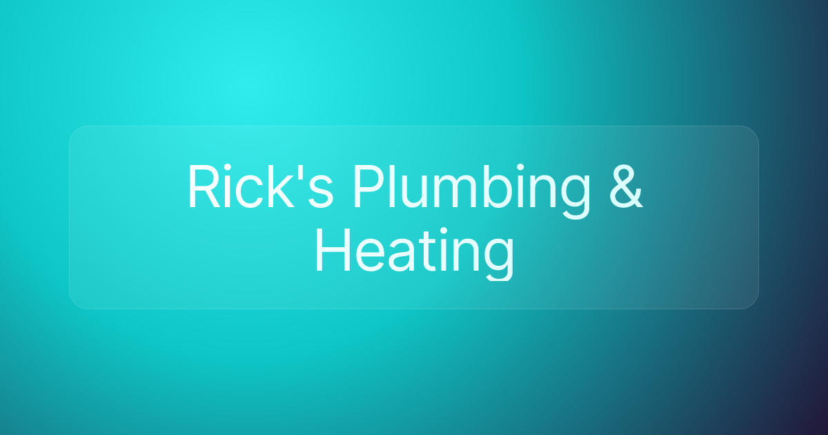 Rick's Plumbing & Heating