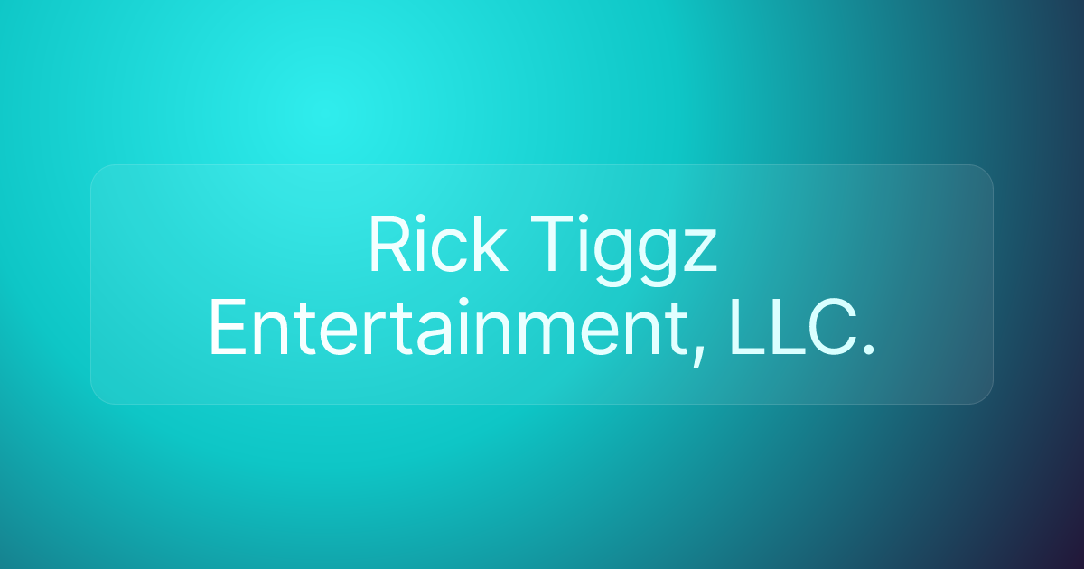 Rick Tiggz Entertainment, LLC.