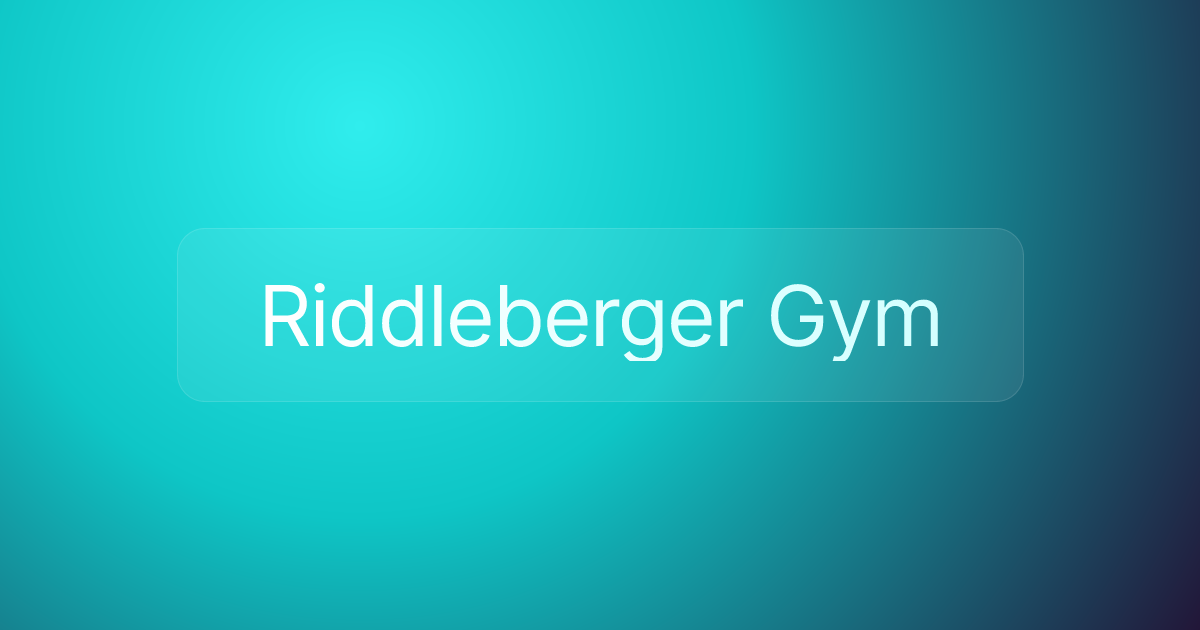 Riddleberger Gym