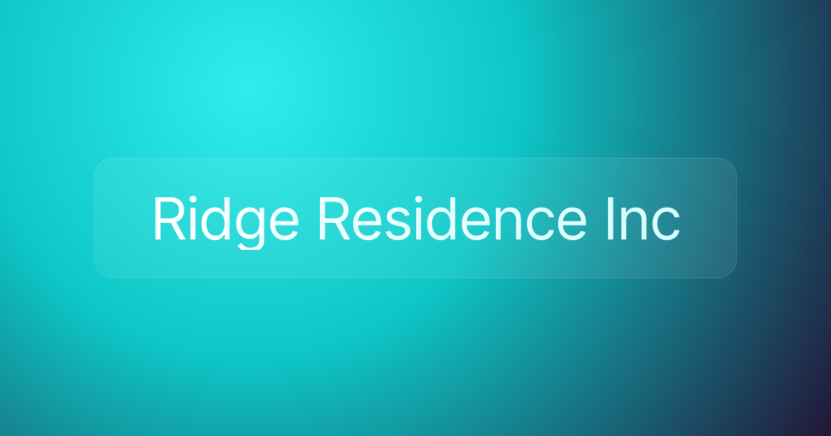 Ridge Residence Inc