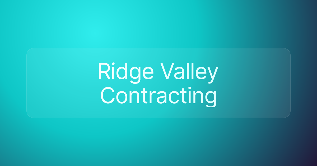 Ridge Valley Contracting