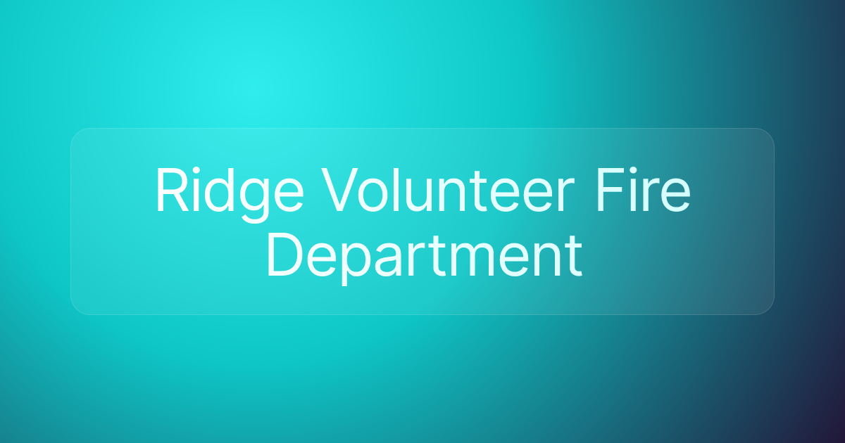 Ridge Volunteer Fire Department