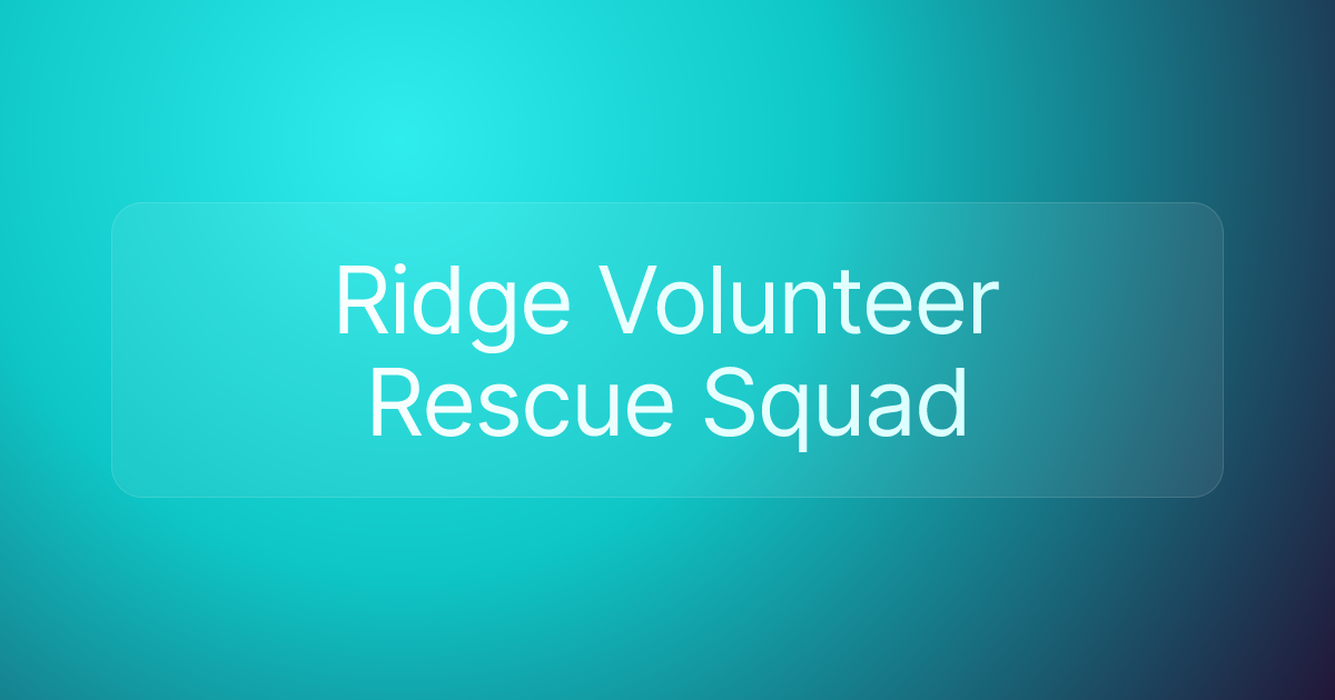 Ridge Volunteer Rescue Squad