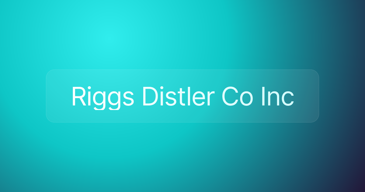 Riggs Distler Co Inc
