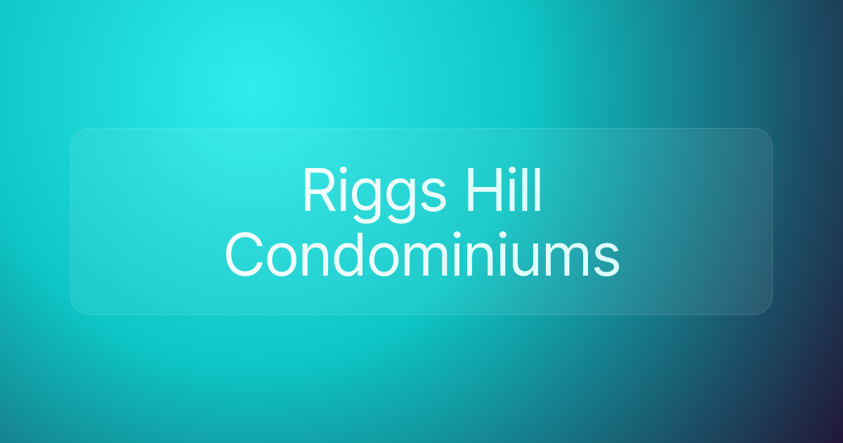 Riggs Hill Condominiums