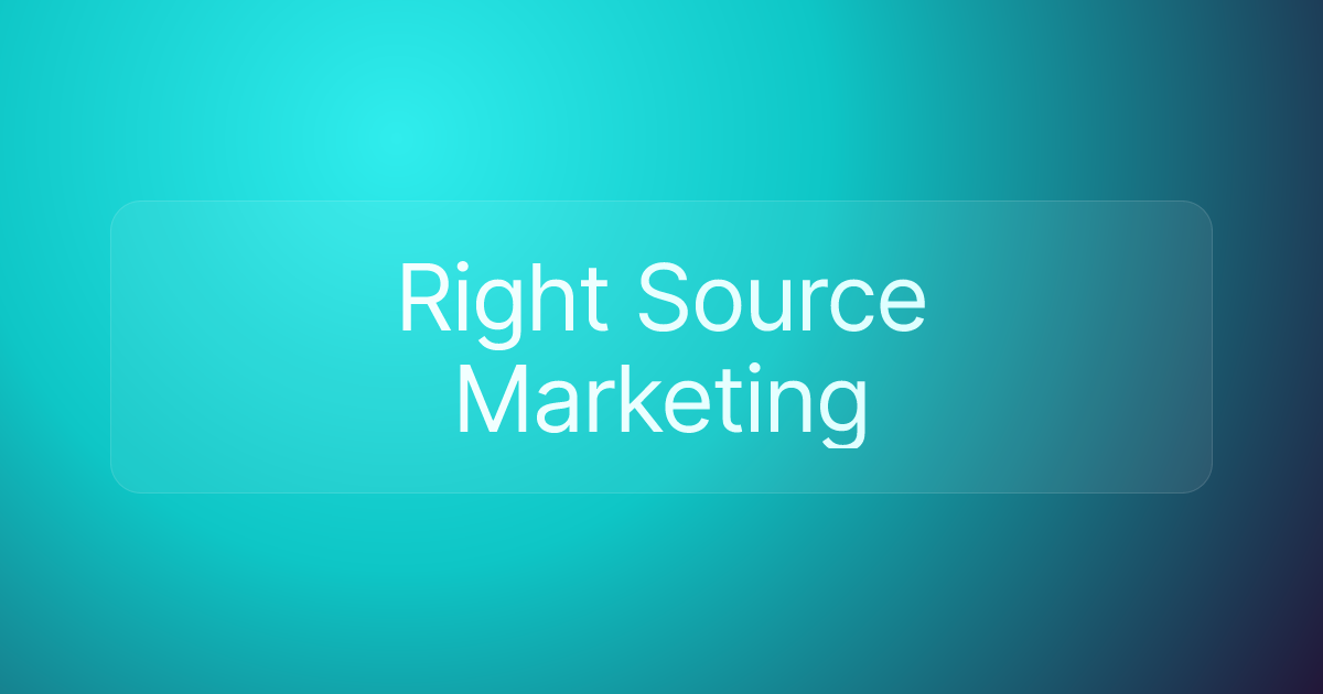 Right Source Marketing