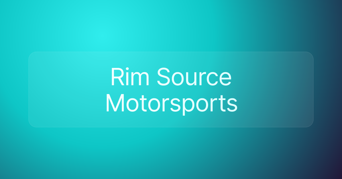 Rim Source Motorsports