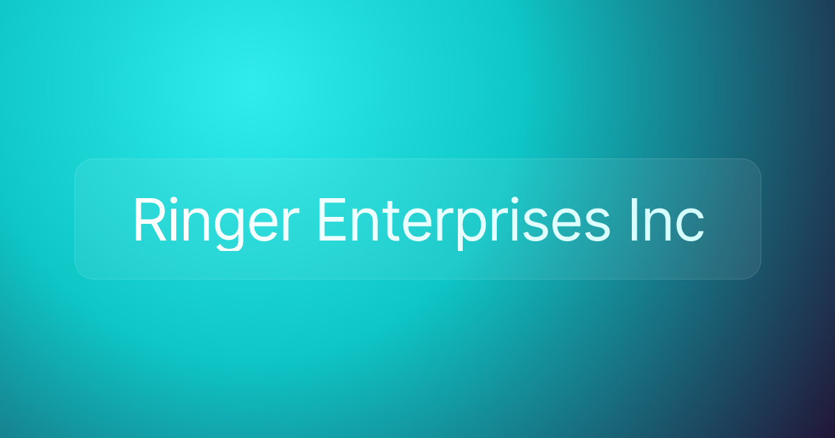 Ringer Enterprises Inc