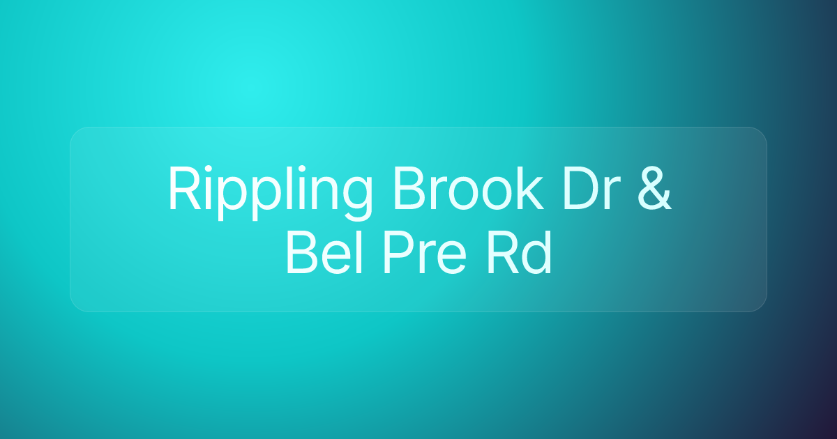 Rippling Brook Dr & Bel Pre Rd