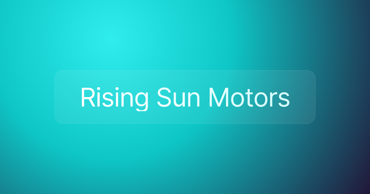 Rising Sun Motors