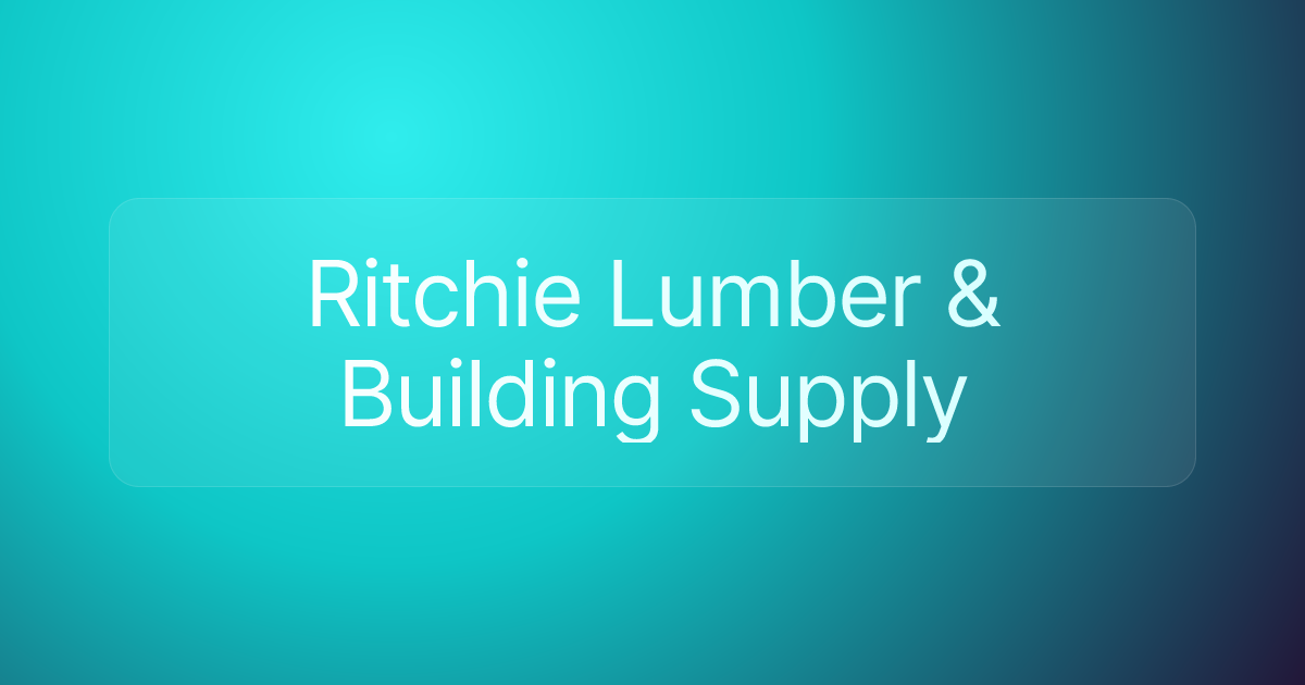 Ritchie Lumber & Building Supply