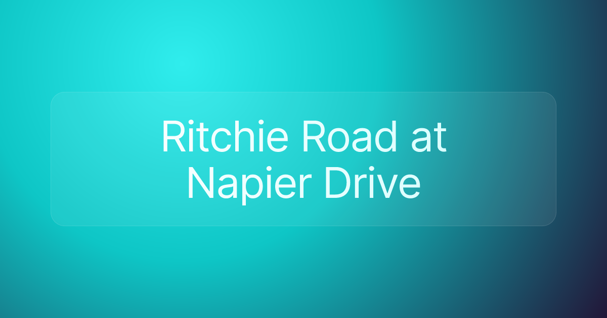 Ritchie Road at Napier Drive