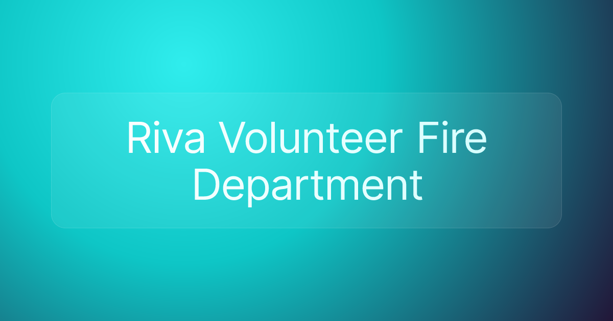 Riva Volunteer Fire Department