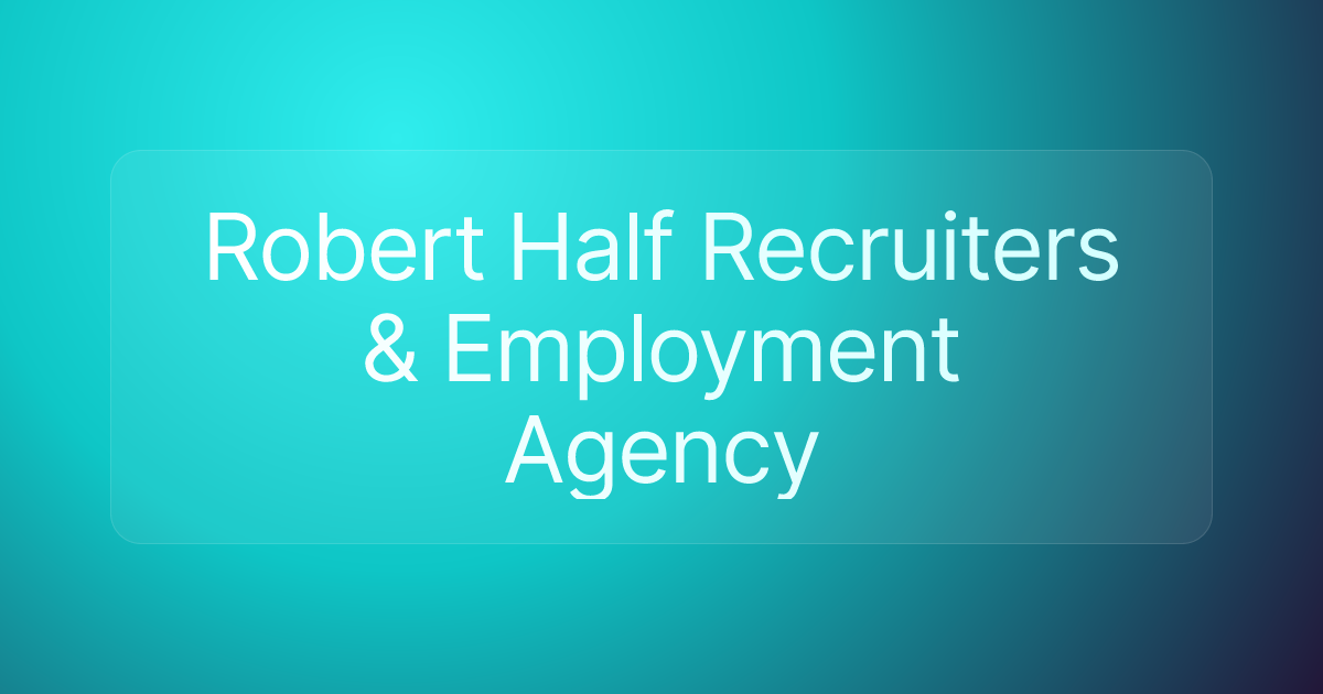 Robert Half Recruiters & Employment Agency