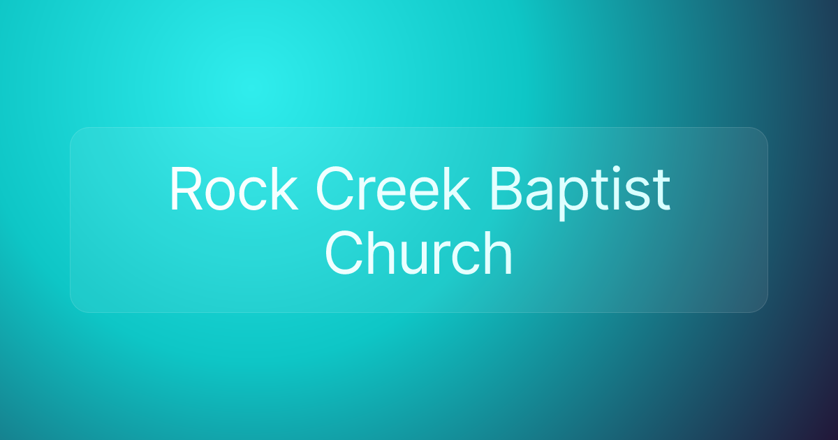 Rock Creek Baptist Church