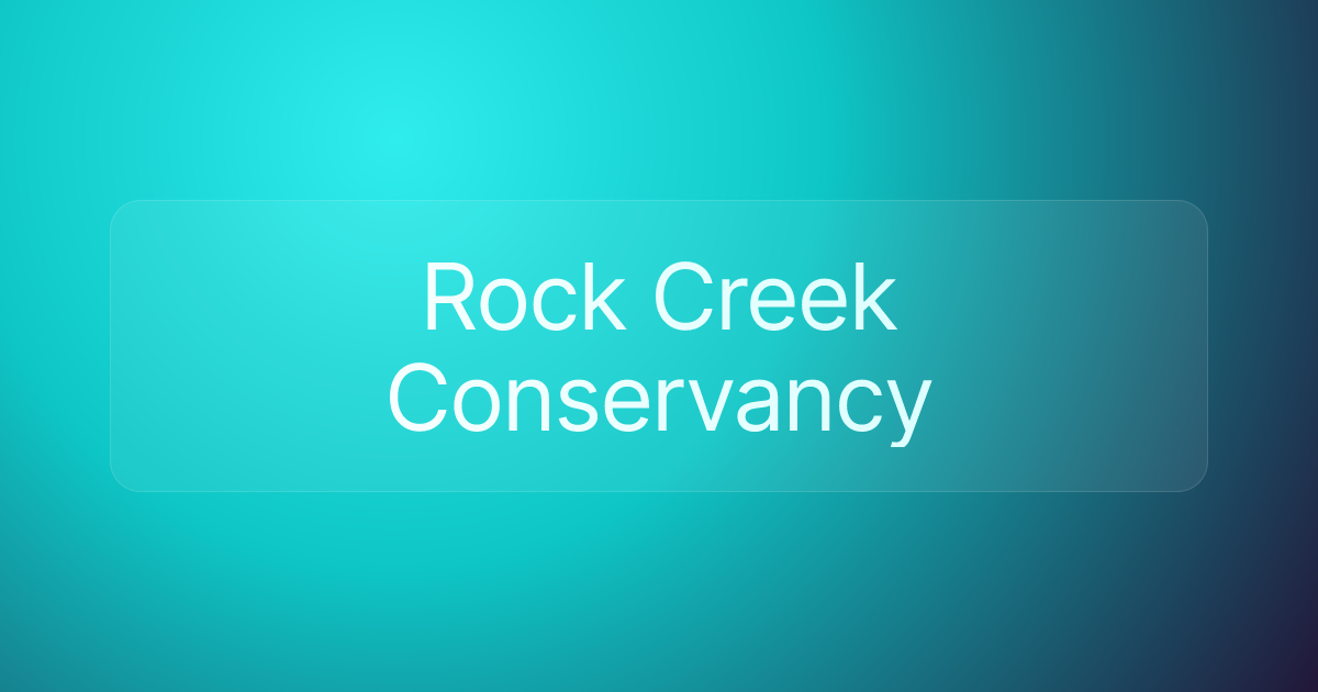 Rock Creek Conservancy