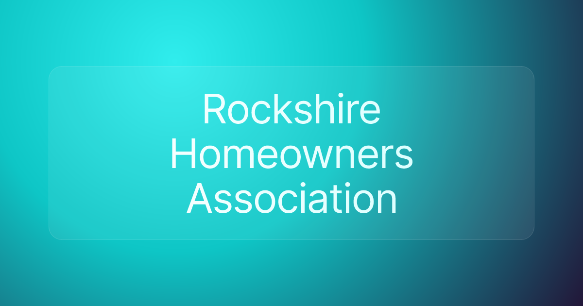 Rockshire Homeowners Association