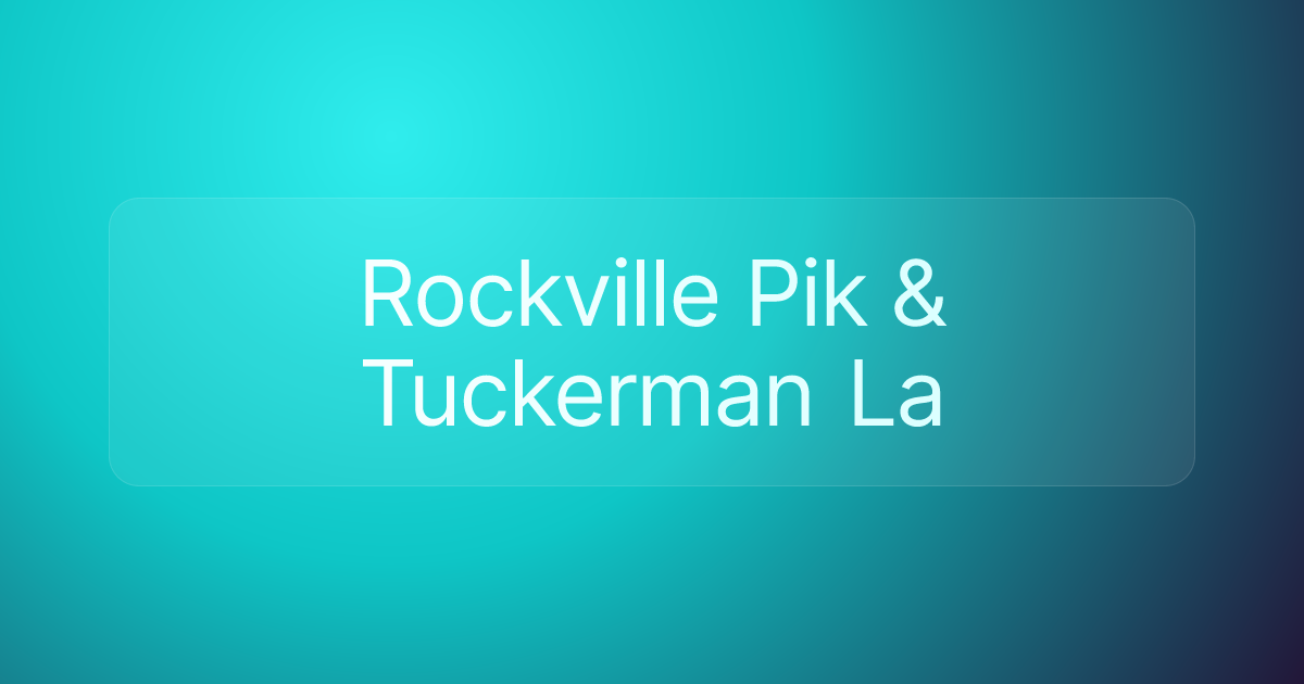 Rockville Pik & Tuckerman La