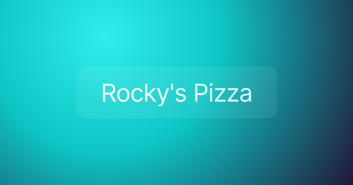 Rocky's Pizza