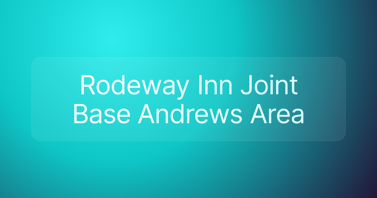 Rodeway Inn Joint Base Andrews Area