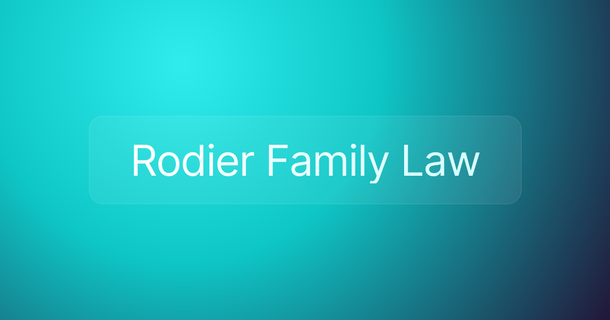 Rodier Family Law