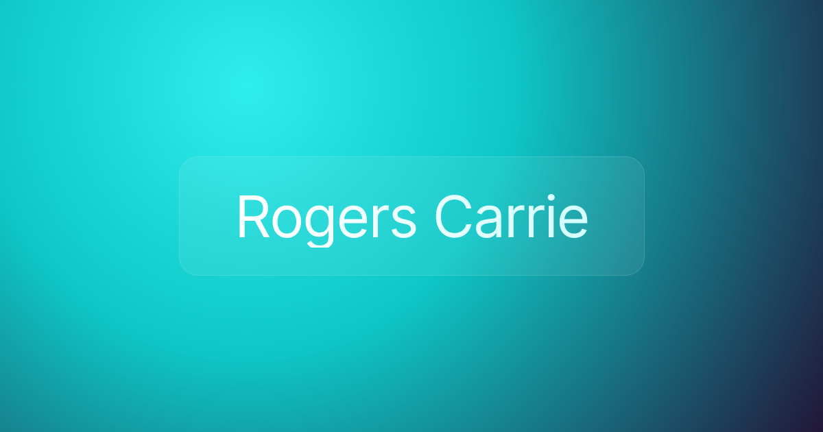 Rogers Carrie