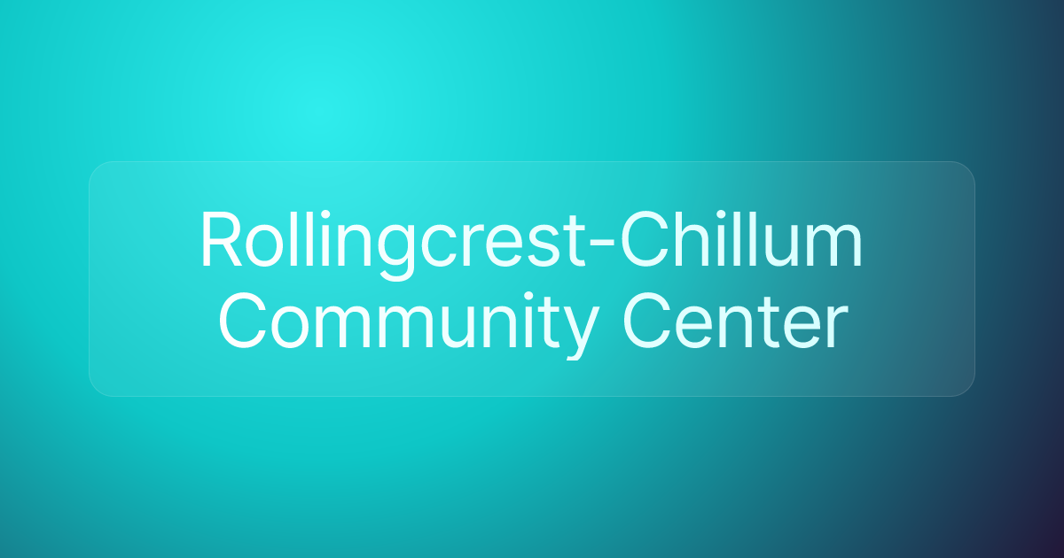 Rollingcrest-Chillum Community Center