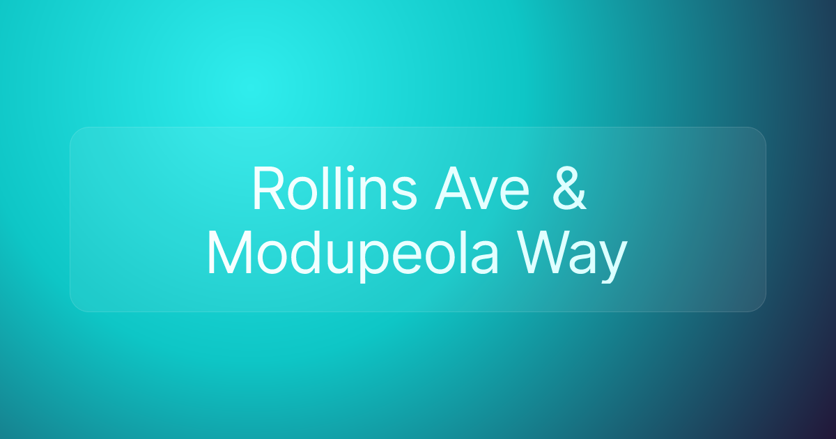 Rollins Ave & Modupeola Way