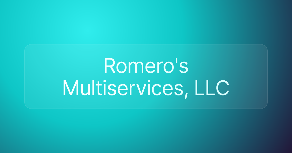 Romero's Multiservices, LLC