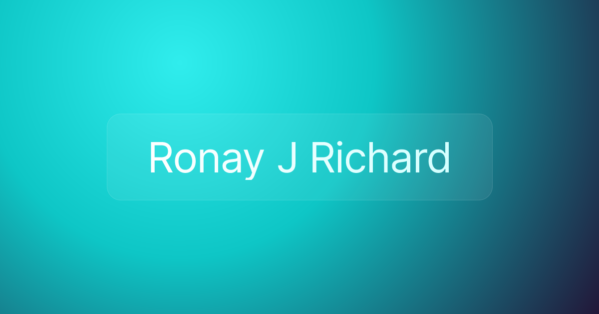 Ronay J Richard