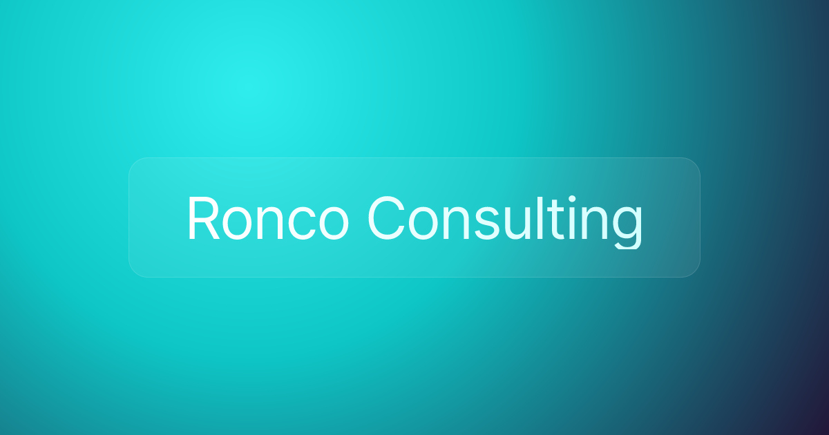 Ronco Consulting
