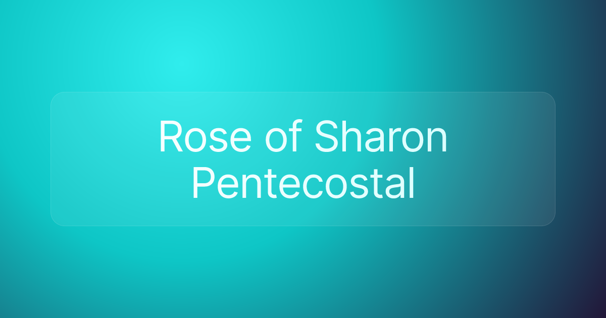Rose of Sharon Pentecostal