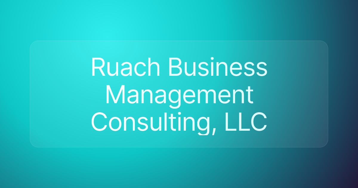Ruach Business Management Consulting, LLC